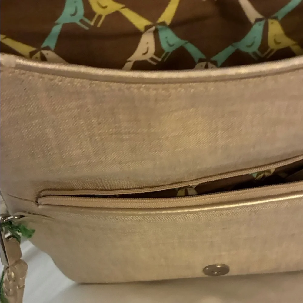 Vera Bradley Beige‎ Clutch and Wallet with Blue Bird Design